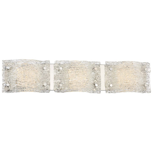 George Kovacs Forest Ice 29in 3-Light LED Bath Vanity Light | Contemporary Chrome and Clear Artisan Glass | Bathroom Vanity | Model P5283-077-L