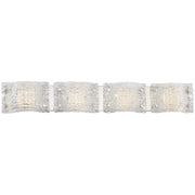 George Kovacs Forest Ice 38in 3-Light Bathroom Vanity Light | Chrome Etched Opal Glass | Bathroom Vanity | 38 x 3 x 6 in | Model P5284-077-L