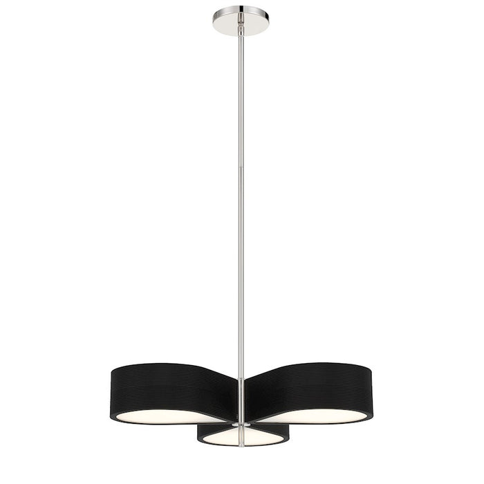 Minka George Kovacs Side Step 3 Light LED Chandelier, Coal/Nk/Wh