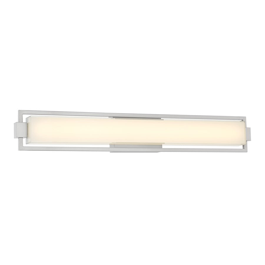 Minka George Kovacs Opening Act 31.25" LED Bath, Nickel/White