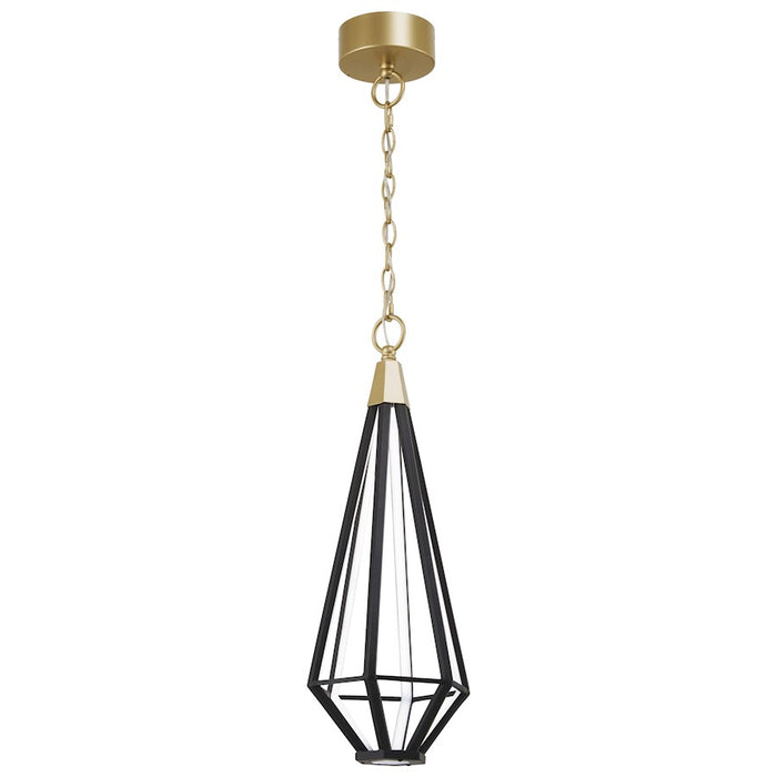 Minka George Kovacs Dripping Gems 1 Light 8" Pendant, Brass/Coal - P5520-726A-L