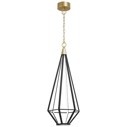 Minka George Kovacs Dripping Gems 1 Light 12" Pendant, Brass/Coal - P5521-726A-L