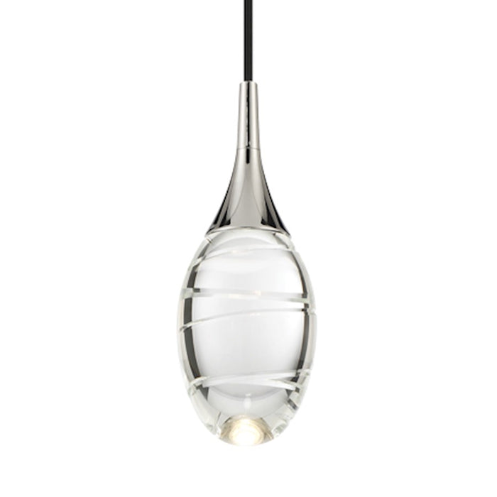 Minka George Kovacs Hail 1 Light 11" Pendant, Polished Nickel - P5592-613-L