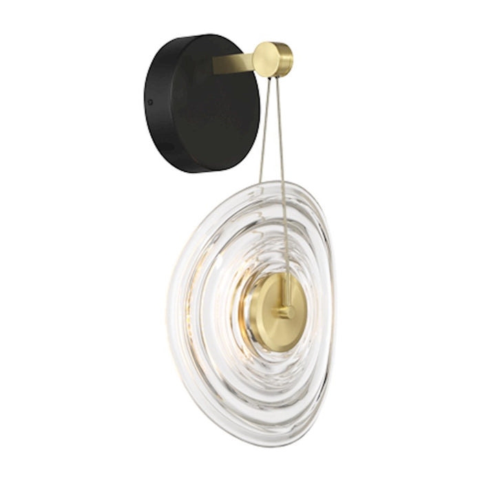 Minka George Kovacs Topknot 1 Light Wall Sconce, Coal/Brushed Gold - P5602-884-L