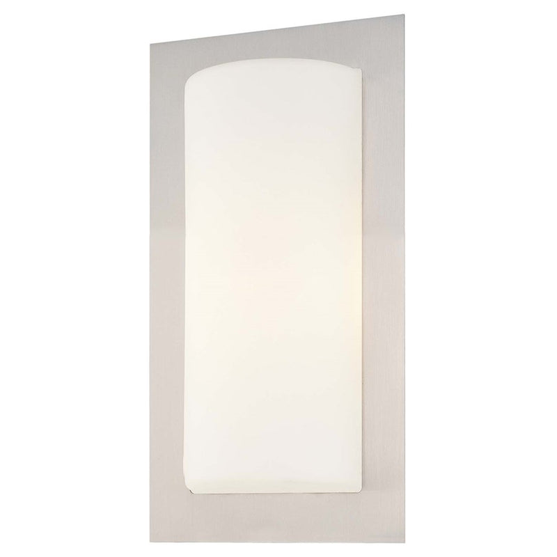 George Kovacs LED Wall Sconce | Contemporary Brushed Stainless Steel | Hallway & Bathroom Accent Light | 12in H, 420 Lumens | Model P561-144A-L