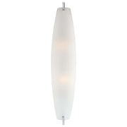 George Kovacs LED 24in 1-Light Wall Sconce | Chrome Contemporary | Hallway & Bathroom Accent | 4 x 5 x 24 in | Model P564-077-L