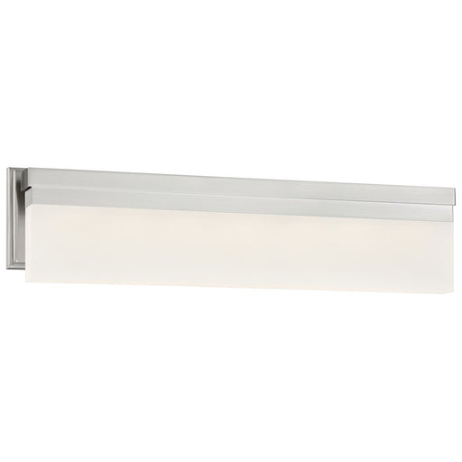 George Kovacs Skinny LED 23in 1-Light Wall Sconce | Contemporary Brushed Nickel and Frosted Glass | Bathroom Vanity & Hallway | Model P5723-084-L