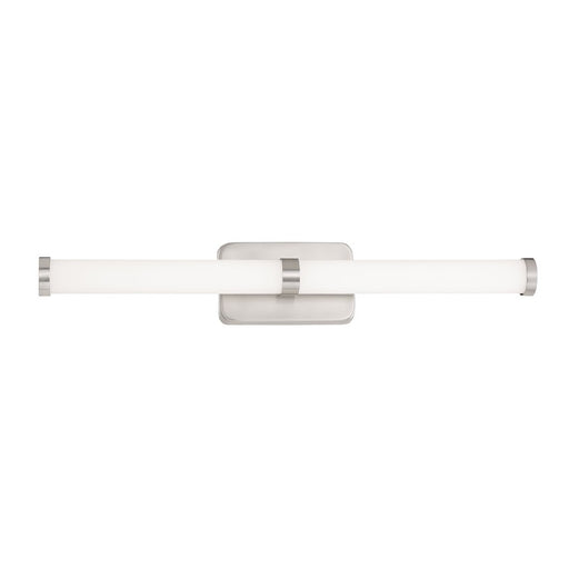 George Kovacs Loupe 28in 3-Light Bathroom Vanity Light | Contemporary Brushed Nickel | Bathroom Vanity | W 28 x D 3 x H 5 in | Model P575-084-L