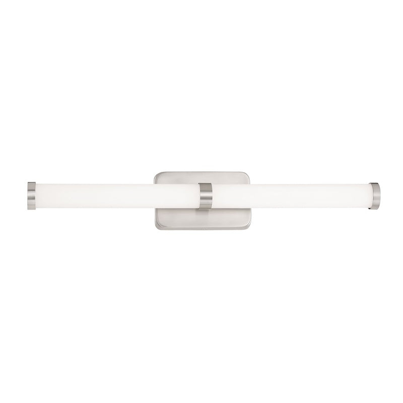 George Kovacs Loupe 28in 3-Light Bathroom Vanity Light | Contemporary Brushed Nickel | Bathroom Vanity | W 28 x D 3 x H 5 in | Model P575-084-L