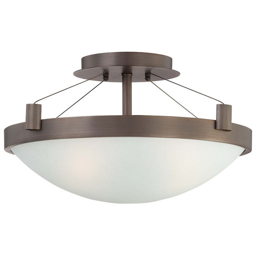 George Kovacs Suspended 3-Light Semi Flush Mount | Contemporary Copper Bronze Patina | Kitchen & Dining Room | Model P591-647