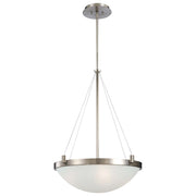 George Kovacs Suspended 21in 4-Light Pendant | Contemporary Brushed Nickel | Kitchen Island & Dining Room | 21 x 21 x 29 in | Model P592-084