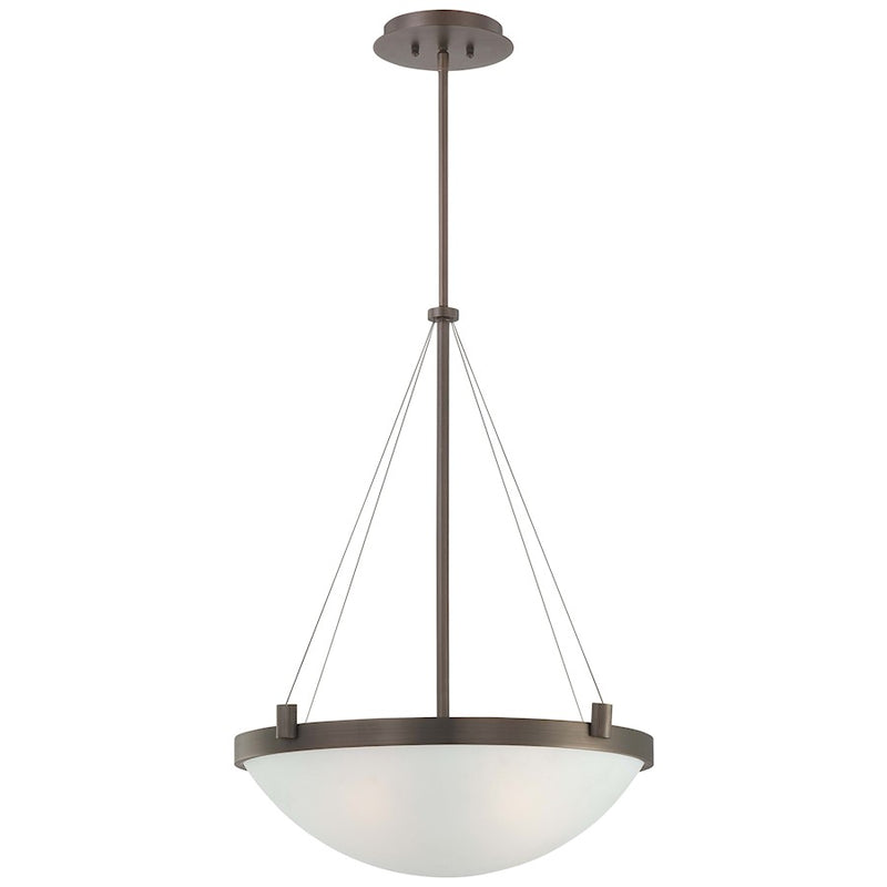 George Kovacs Suspended 21in 4-Light Pendant | Contemporary Copper Bronze Patina | Kitchen Island & Dining Room | 21 x 21 x 29 in | Model P592-647