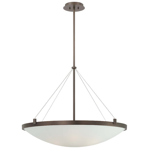 George Kovacs Suspended 34in 6-Light Pendant | Copper Bronze Patina Steel | Kitchen Island & Dining Room | 34 x 34 x 26 in | Model P593-647