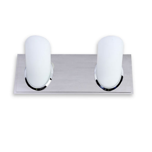 George Kovacs Angle 14in 2-Light Bath Vanity | Contemporary Chrome | Bathroom Vanity | 14 x 5 x 5 in | Model P5942-077