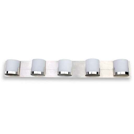 George Kovacs Convex 5-Light Bath Bar | Chrome Finish | Bathroom Vanity Light | 37 x 3 x 5 in | Model P5955-077