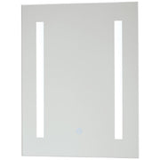 George Kovacs LED Mirror | Illuminated Chrome Frame | Bathroom & Powder Room Vanity | 20 x 16 x 2 in, Vertical Mount | Model P6106