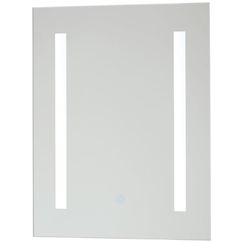 George Kovacs LED Mirror | Illuminated Chrome Frame | Bathroom & Powder Room Vanity | 20 x 16 x 2 in, Vertical Mount | Model P6106