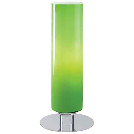 George Kovacs 1-Light Accent Lamp | Contemporary Chrome and Green Glass | Desk & Side Table | 6 x 6 x 13 in, 60W | Model P663-077