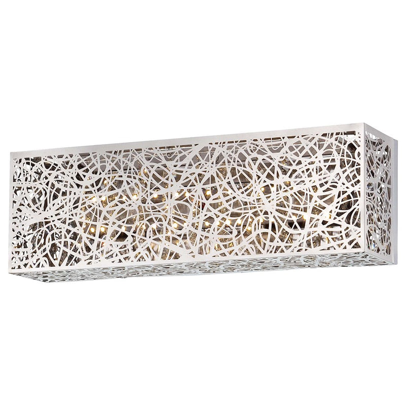 George Kovacs Hidden Gems 16in 1-Light LED Bath Vanity Light | Contemporary Chrome and Crystal | Bathroom Vanity Lighting | W 16 | Model P6982-077-L
