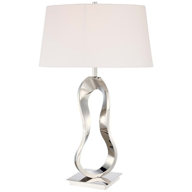 George Kovacs 1-Light 29in Table Lamp | Contemporary Polished Nickel | Living Room & Bedroom | 13 x 20 x 29 in | Model P722-613