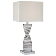 George Kovacs Portables 30in 1-Light Table Lamp | Chrome Contemporary | Living Room & Bedroom Accent | 14 x 14 x 30 in | Model P742-077