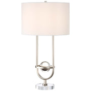 George Kovacs Table Lamp 30in 1-Light Table Lamp | Contemporary Polished Nickel | Living Room & Bedroom | 17 x 17 x 30 in | Model P767-613