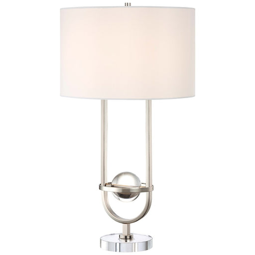 George Kovacs Table Lamp 30in 1-Light Table Lamp | Contemporary Polished Nickel | Living Room & Bedroom | 17 x 17 x 30 in | Model P767-613
