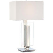 George Kovacs Portables 30in 1-Light Table Lamp | Polished Nickel Contemporary | Living Room & Bedroom Accent | 18 x 10 x 30 in | Model P794-613