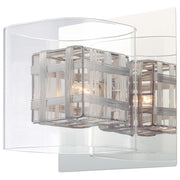 George Kovacs Jewel Box 6in 1-Light Bath Vanity Light | Chrome and Clear Glass | Powder Room & Bathroom | 6 x 6 x 6 in | Model P800-077
