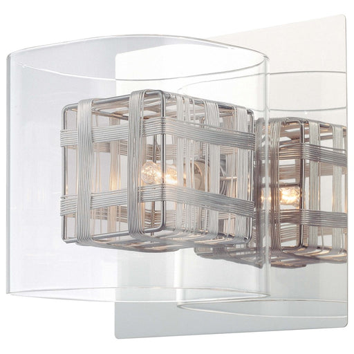 George Kovacs Jewel Box 6in 1-Light Bath Vanity Light | Chrome and Clear Glass | Powder Room & Bathroom | 6 x 6 x 6 in | Model P800-077