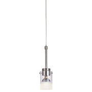 George Kovacs Pierce 2in 1-Light Mini Pendant | Contemporary Brushed Nickel | Kitchen Island & Accent | 2 x 8 in | Model P8021-084
