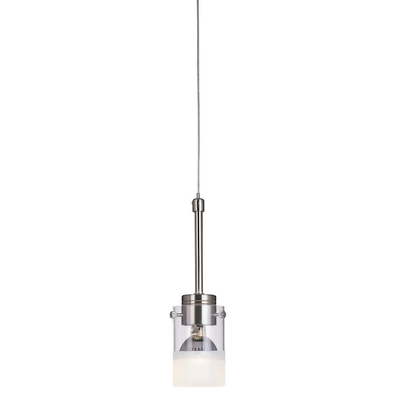 George Kovacs Pierce 2in 1-Light Mini Pendant | Contemporary Brushed Nickel | Kitchen Island & Accent | 2 x 8 in | Model P8021-084