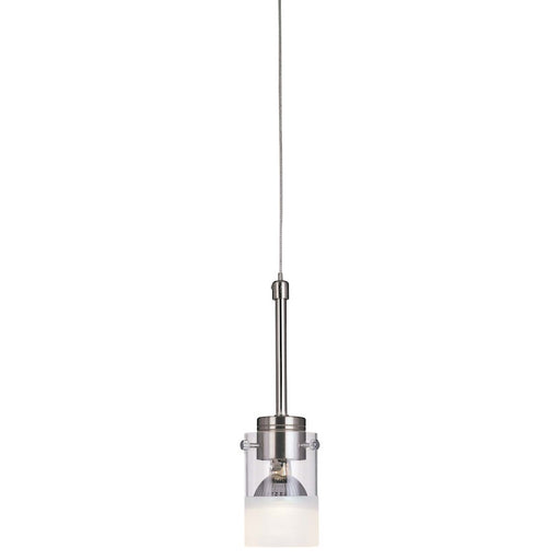 George Kovacs Pierce 2in 1-Light Mini Pendant | Contemporary Brushed Nickel | Kitchen Island & Accent | 2 x 8 in | Model P8021-084