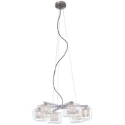 George Kovacs Jewel Box 23in 6-Light Chandelier | Contemporary Chrome and Clear Glass | Dining Room & Living Room | 23 x 6 in | Model P806-077