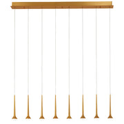 George Kovacs Honey Drip 44in LED Pendant | Contemporary Sunset Gold and Frosted Acrylic | Kitchen Island & Dining Room | Model P8148-668-L