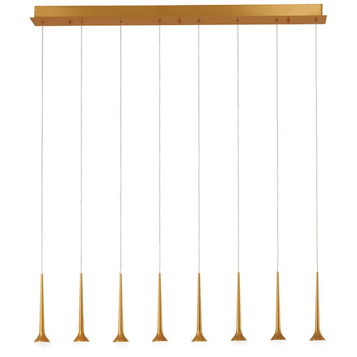 George Kovacs Honey Drip 44in LED Pendant | Contemporary Sunset Gold and Frosted Acrylic | Kitchen Island & Dining Room | Model P8148-668-L