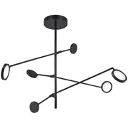 George Kovacs Radar 58in LED Pendant | Contemporary Black Metal | Kitchen Island & Dining Room | 58 x 58 x 58 in | Model P8150-066-L
