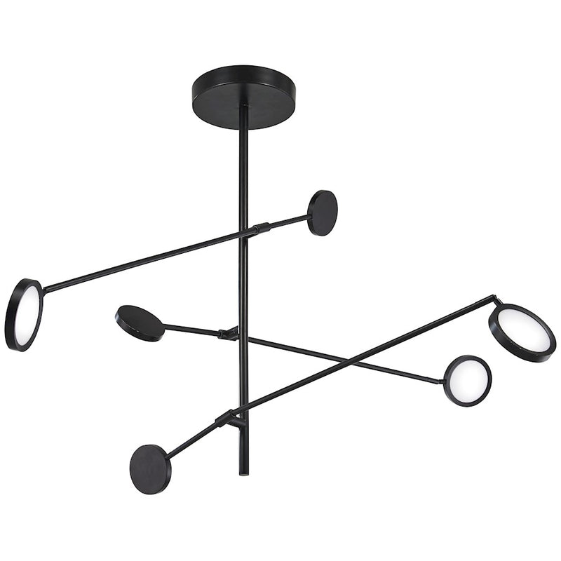 George Kovacs Radar 58in LED Pendant | Contemporary Black Metal | Kitchen Island & Dining Room | 58 x 58 x 58 in | Model P8150-066-L