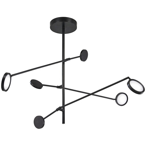 George Kovacs Radar 58in LED Pendant | Contemporary Black Metal | Kitchen Island & Dining Room | 58 x 58 x 58 in | Model P8150-066-L