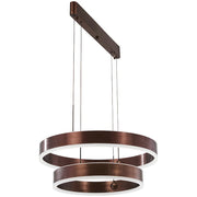 George Kovacs Rendezvous 24in LED Pendant | Modern Satin Bronze and Acrylic | Dining Room & Kitchen Island | 24 x 24 x 59 in | Model P8153-670-L