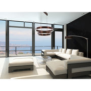 George Kovacs Rendezvous 24in LED Pendant | Modern Satin Bronze and Acrylic | Dining Room & Kitchen Island | 24 x 24 x 59 in | Model P8153-670-L