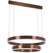 George Kovacs Rendezvous 32in LED Pendant | Modern Satin Bronze and Acrylic | Dining Room & Kitchen Island | 32 x 32 x 59 in | Model P8154-670-L