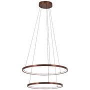 George Kovacs Full Orbit 24in LED Pendant | Modern Satin Bronze and Acrylic | Dining Room & Kitchen Island | 24 x 24 x 59 in | Model P8162-670-L