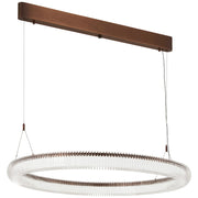 George Kovacs Roulette 26in LED Pendant | Contemporary Satin Bronze and White Acrylic | Living Room & Dining Room | Model P8172-670-L