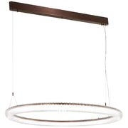 George Kovacs Roulette 42in LED Pendant | Modern Satin Bronze and White Acrylic | Dining Room & Living Room | 42 x 42 x 59 in | Model P8174-670-L
