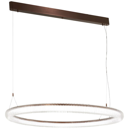 George Kovacs Roulette 42in LED Pendant | Modern Satin Bronze and White Acrylic | Dining Room & Living Room | 42 x 42 x 59 in | Model P8174-670-L