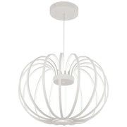 George Kovacs Snow Sprite 20in LED Pendant | Modern Matte White and Frosted Acrylic | Kitchen Island & Dining Room | Model P8202-044B-L