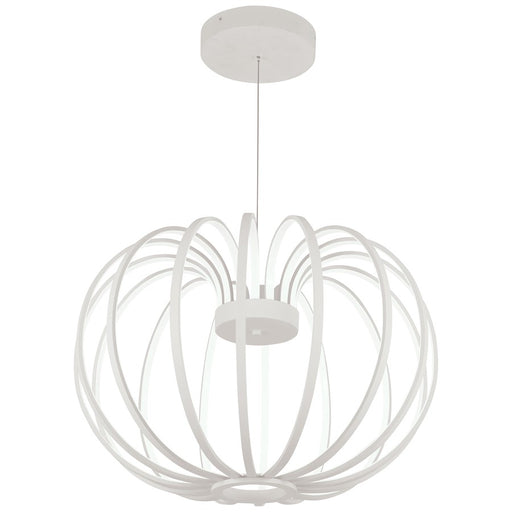 George Kovacs Snow Sprite 20in LED Pendant | Modern Matte White and Frosted Acrylic | Kitchen Island & Dining Room | Model P8202-044B-L