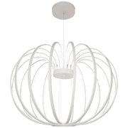 George Kovacs Snow Sprite 26in 1-Light LED Pendant | Modern Matte White and Frosted Acrylic | Dining Room & Living Room | Model P8203-044B-L