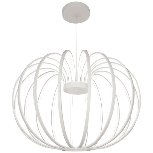 George Kovacs Snow Sprite 26in 1-Light LED Pendant | Modern Matte White and Frosted Acrylic | Dining Room & Living Room | Model P8203-044B-L